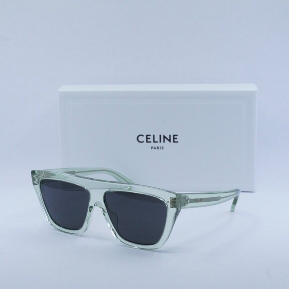 Final Price! Celine CL40256I 93A Light Green Transparent Sunglasses - Picture 1 of 9